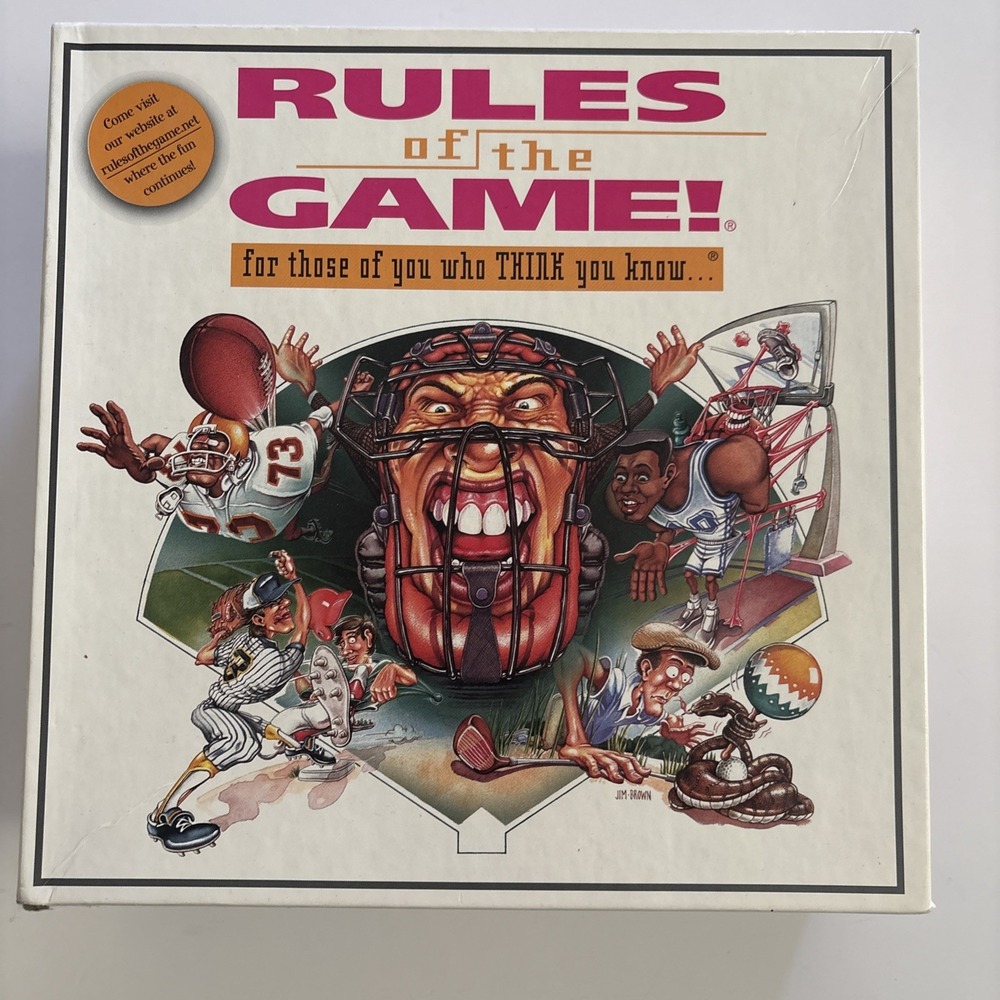 Vintage Rules of the Game Sports 1995 Board Game Baseball Football Basketball +
